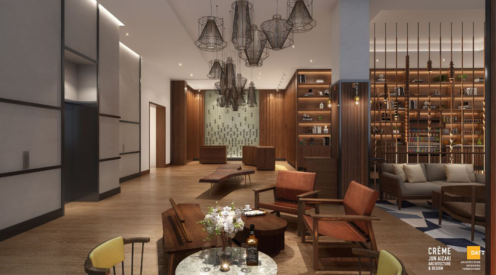 Interior rendering of Philadelphia's Hyatt Centric Hotel