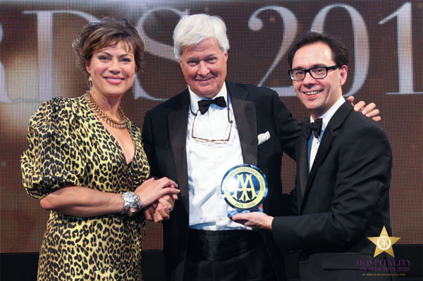 Robin Sheppard, centre, with TV Presenter Kate Silverton and AA Media's Simon Numphud