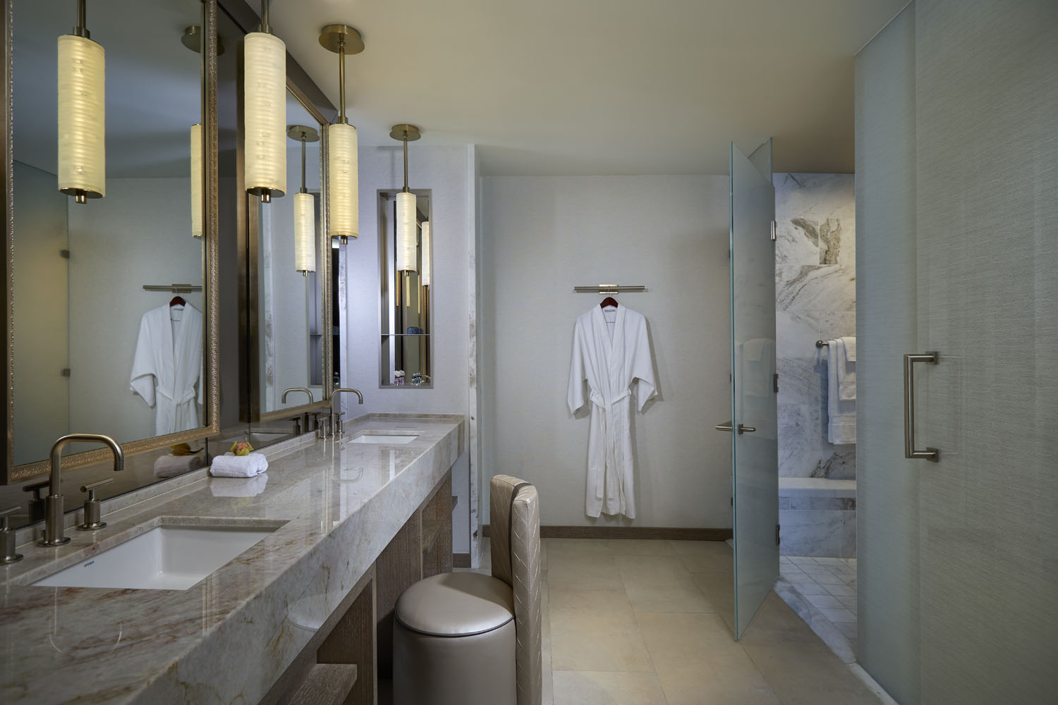 Luxury King Suite vanity shower