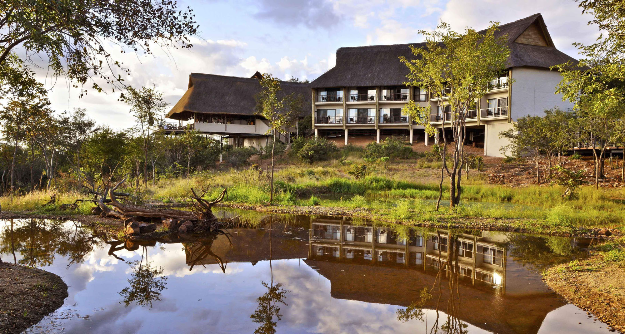 A view from Victoria Falls Safari Club waterhole
