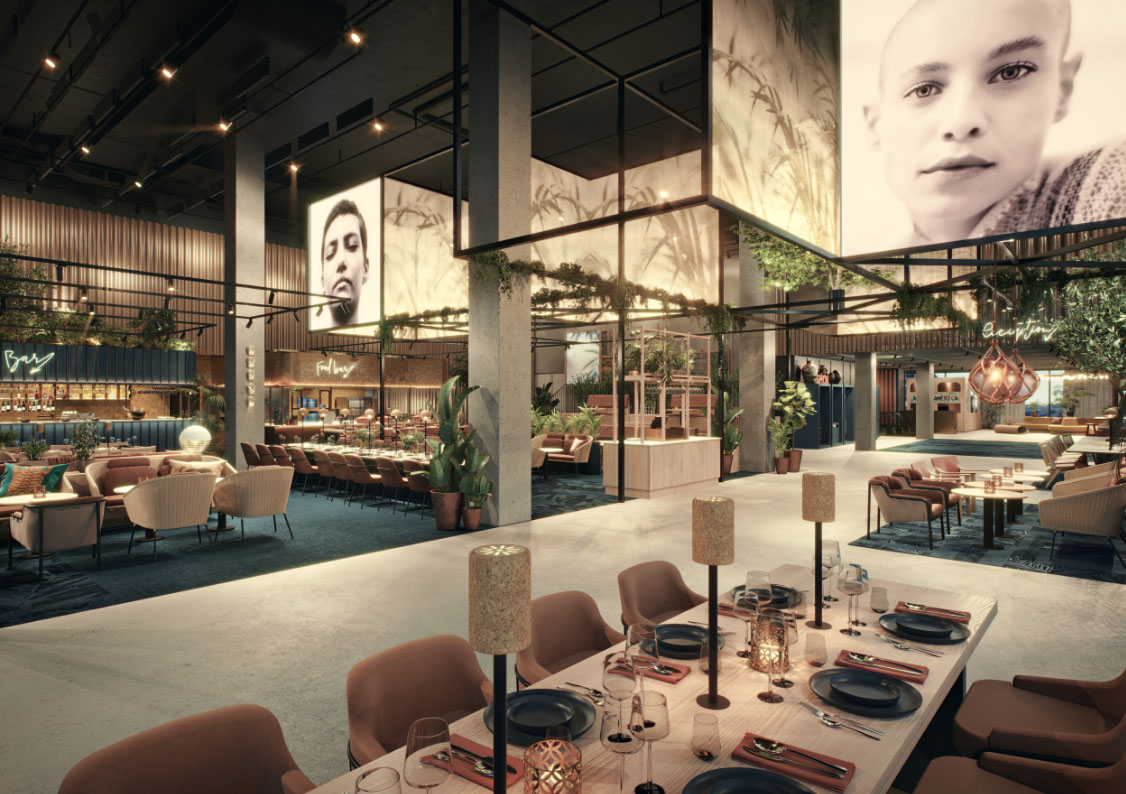 Lobby and restaurants