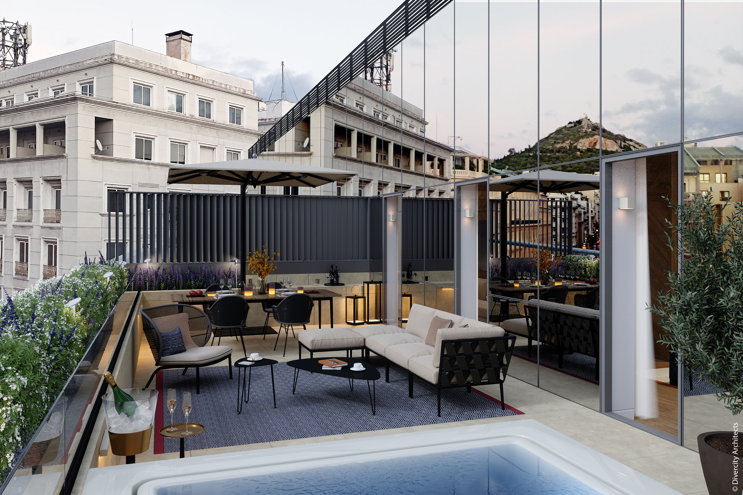 Terrace Grand Suite outdoor (rendered image)