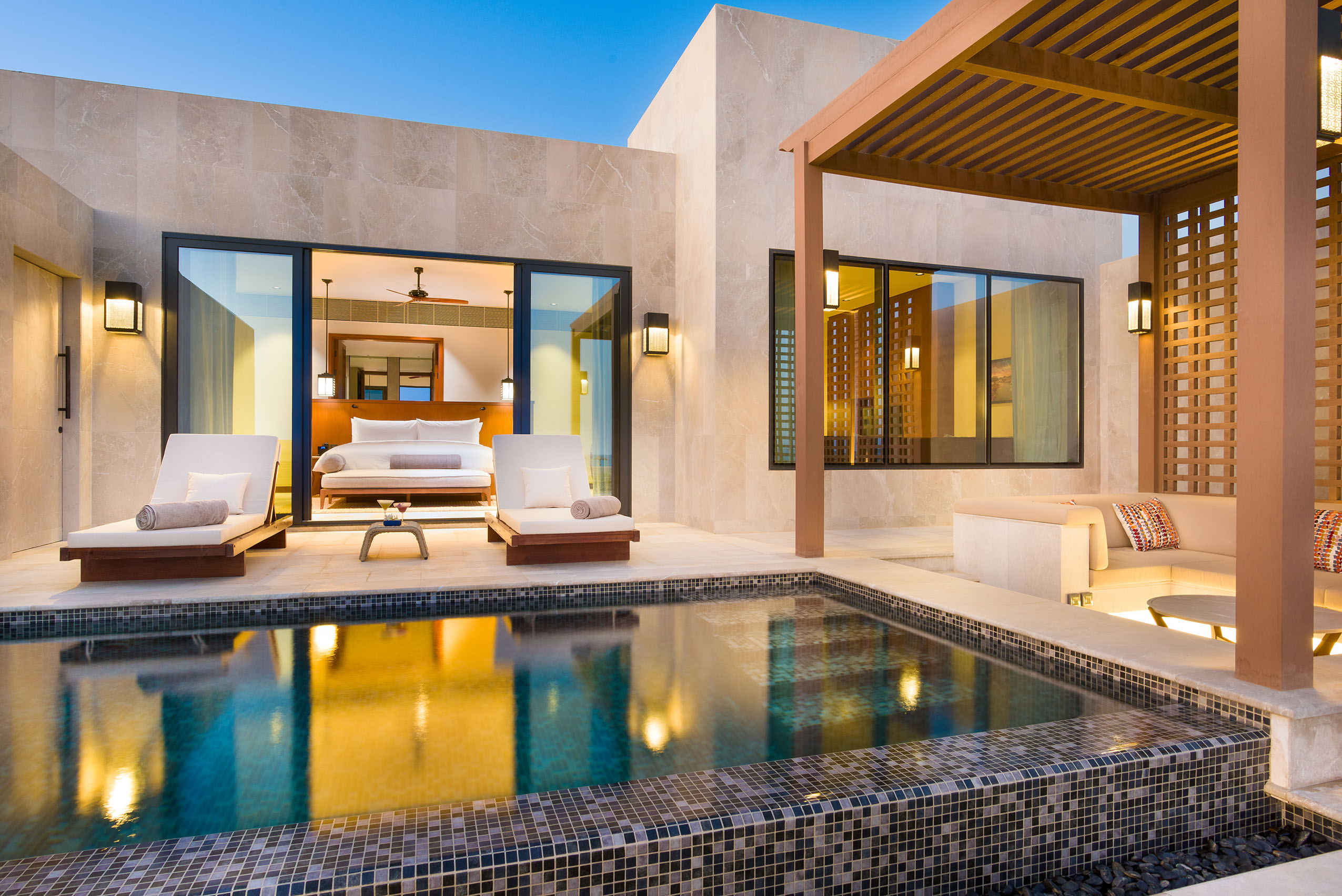 Alila Hinu Bay, Oman. Pool Villa Night