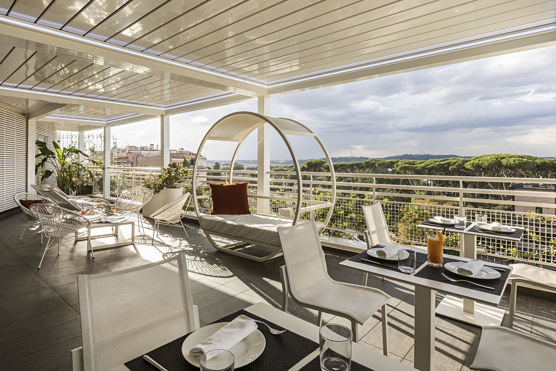 The Tribune Hotel’s rooftop terrace – Terrazza Borghese