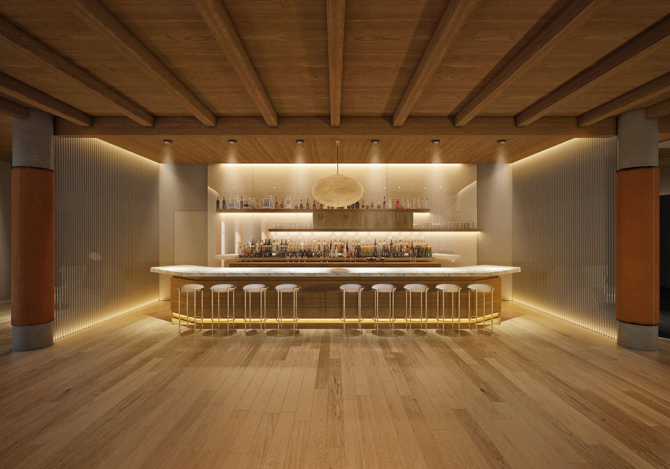 The Reykjavik EDITION. The Lobby Bar (rendering)