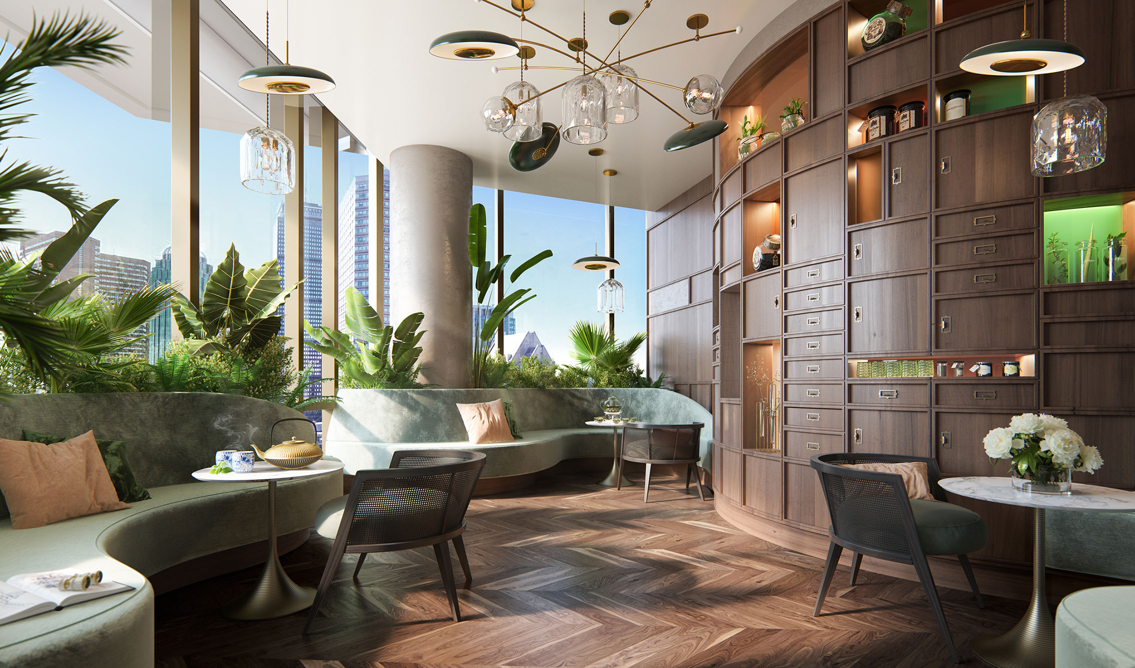 Raffles Boston Back Bay Hotel & Residences. The Secret Garden, Credit Rockwell Group.