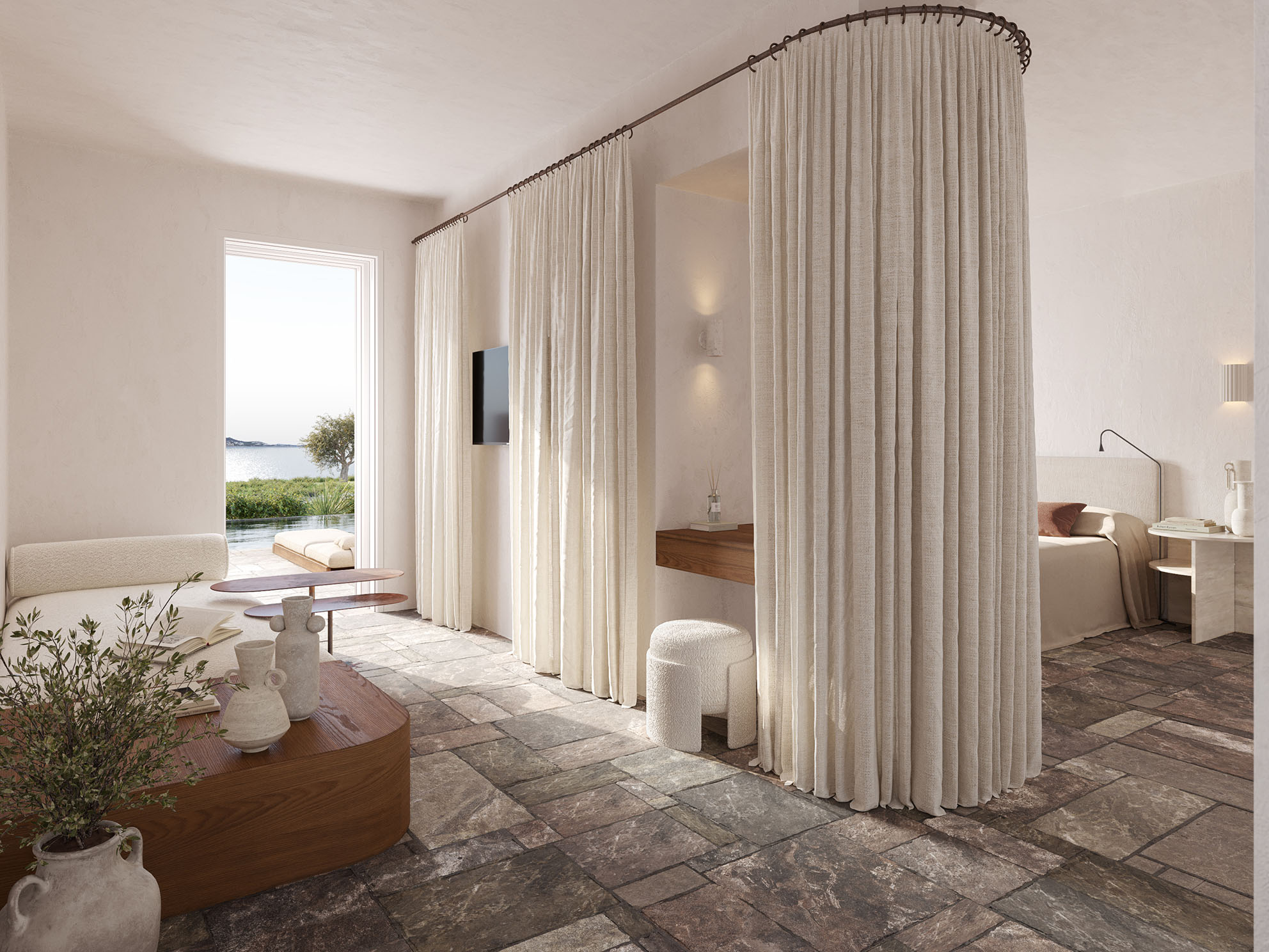 Mykonos Theoxenia. Living area