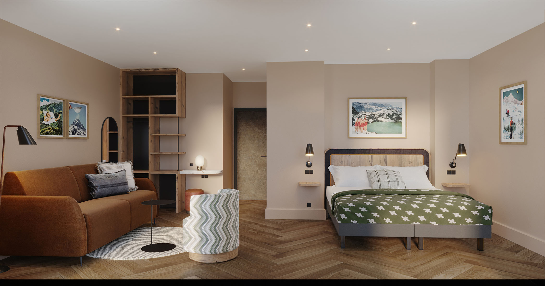 Faern Crans-Montana Valaisia, mock-up room visual