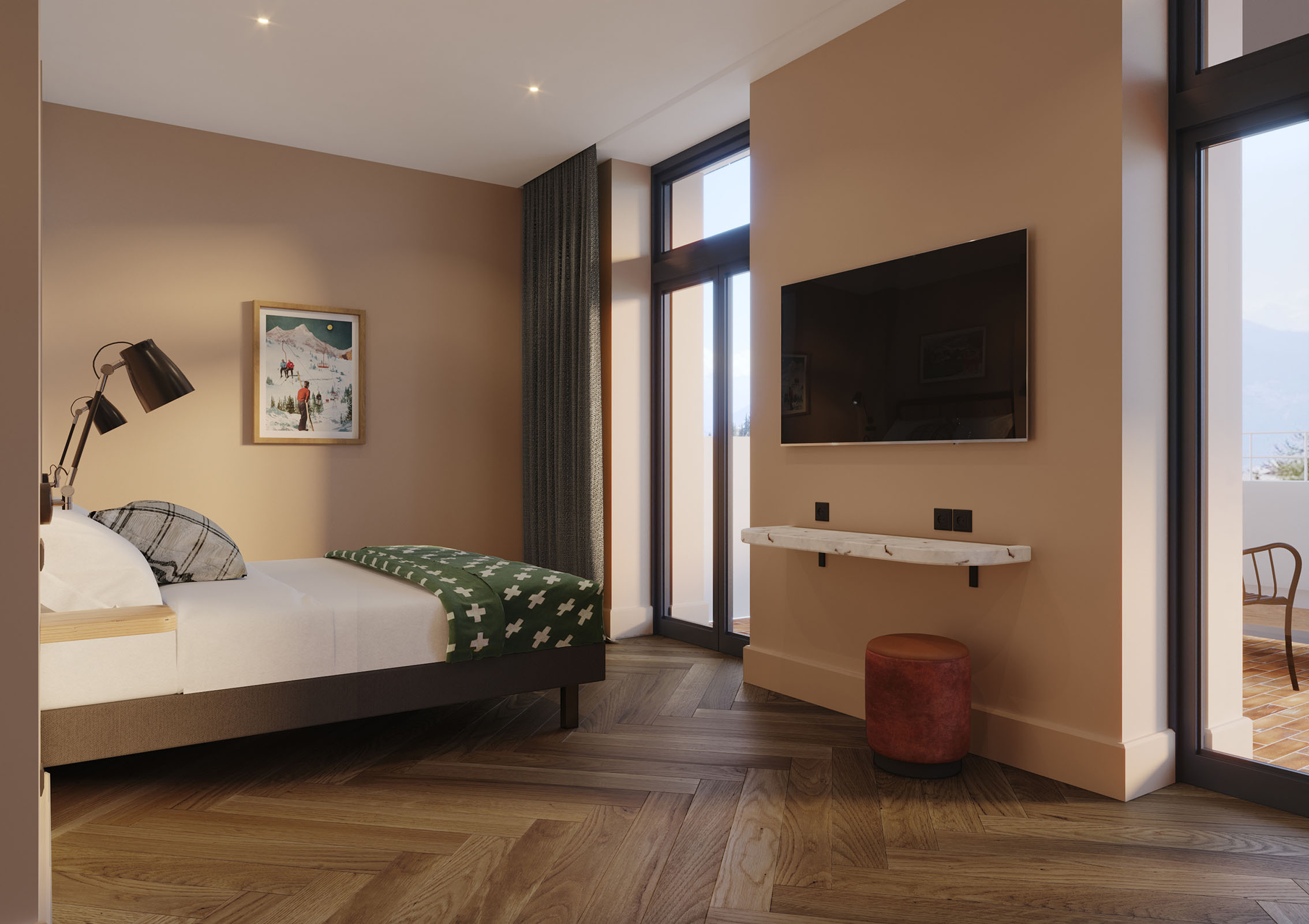 Faern Crans-Montana Valaisia, mock-up room visual