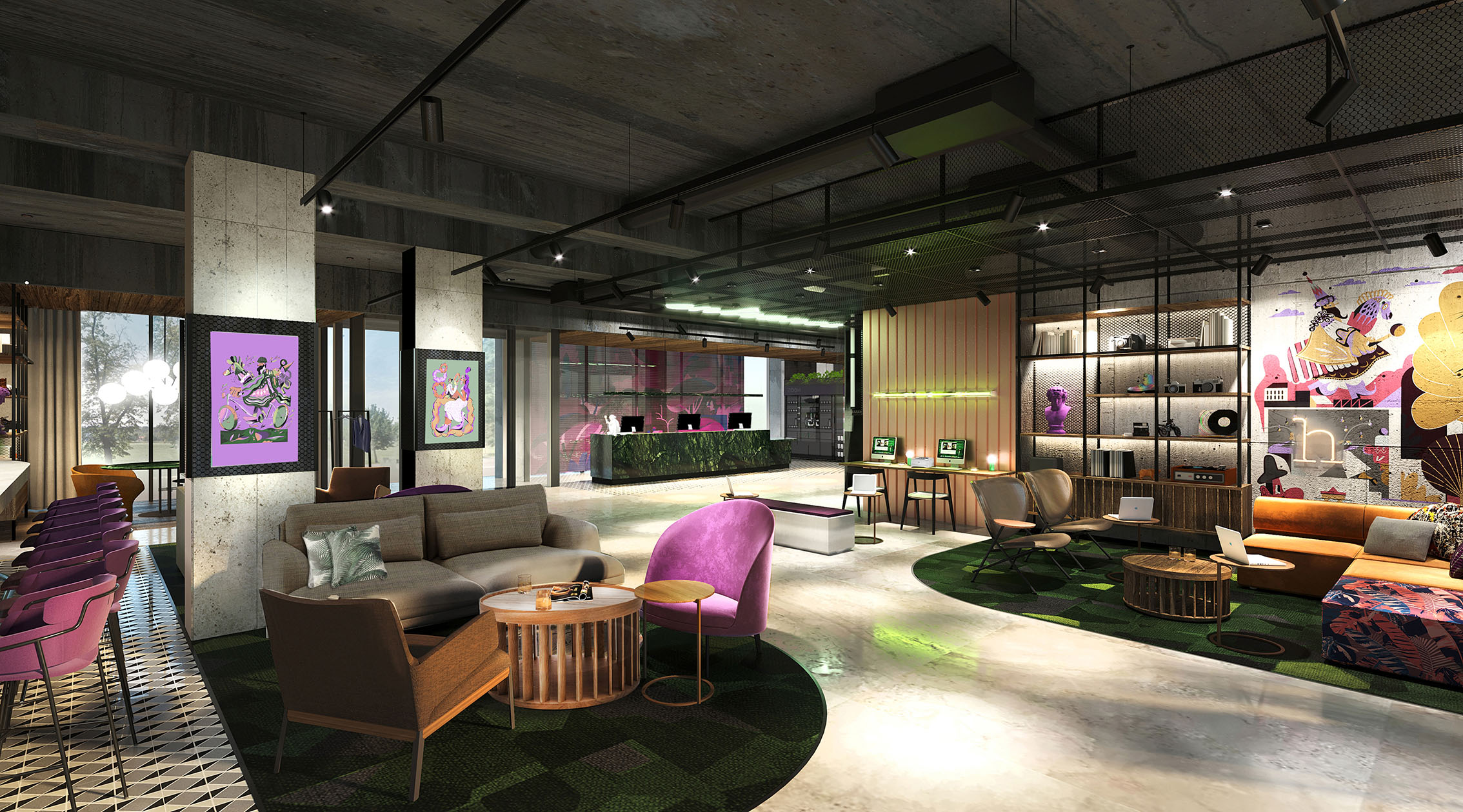 Hyatt Place Krakow, Poland. Lobby