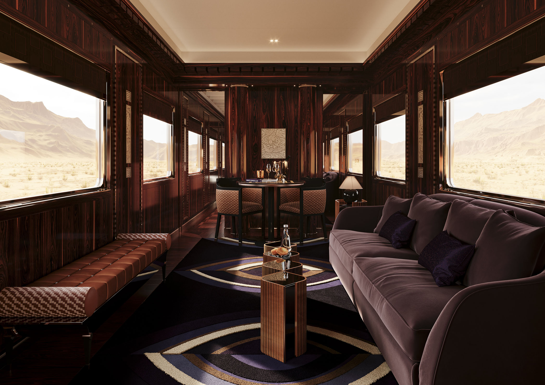 Presidential Suite of The Orient Express. All images ©Maxime Dangeac and Martin Darzacq