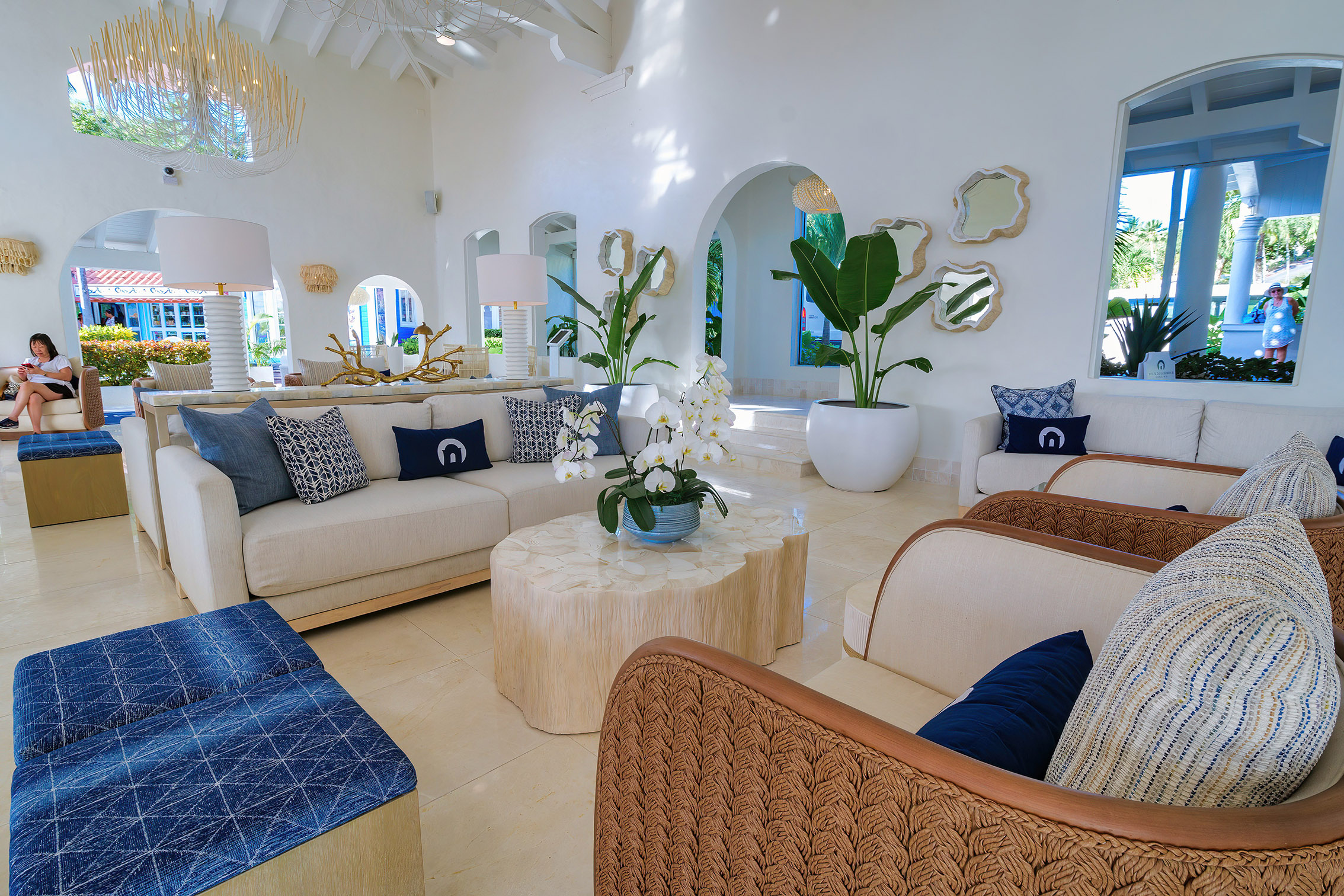 Lobby of St. Lucia’s Premiere Windjammer Landing Villa Beach Resort