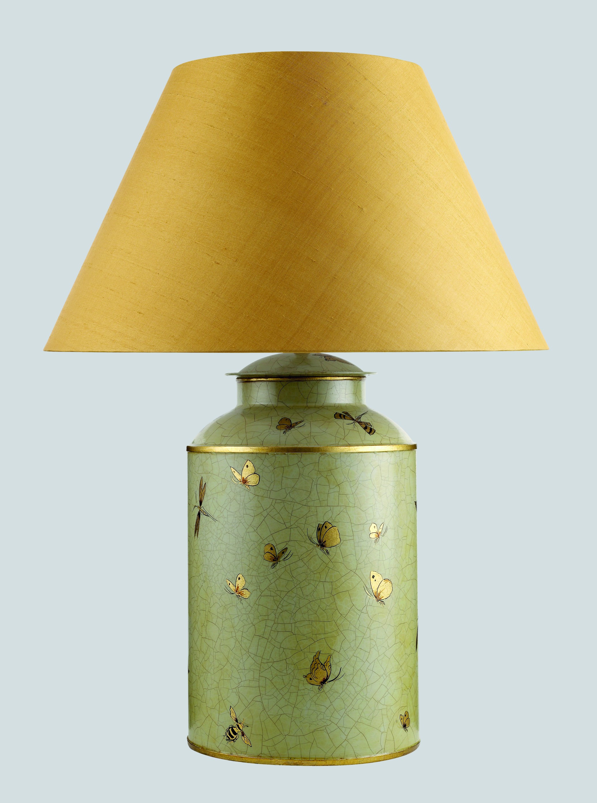 T3-032 - Large Round Hand Painted Tea Caddy