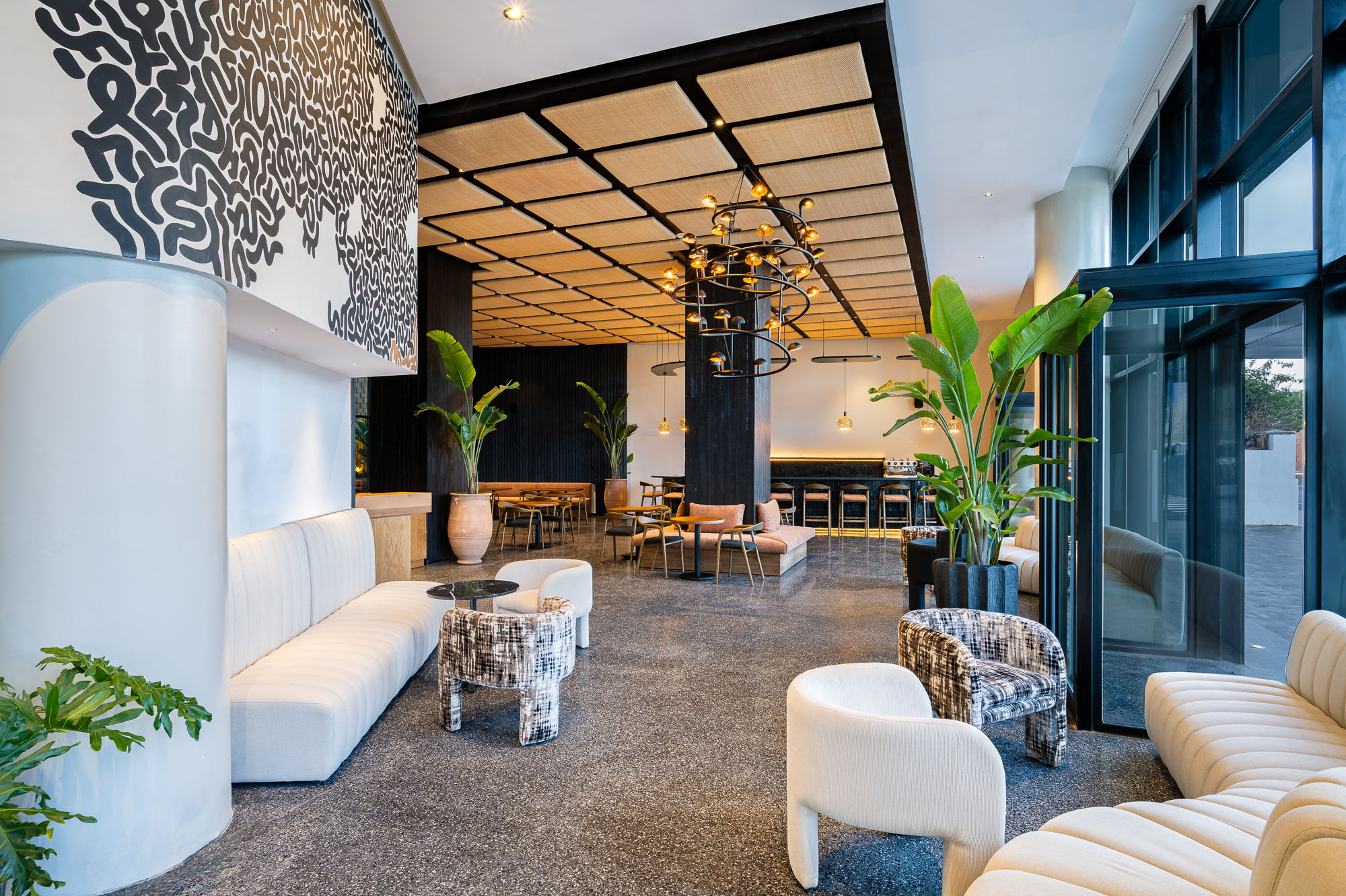 Above and below: Lobby