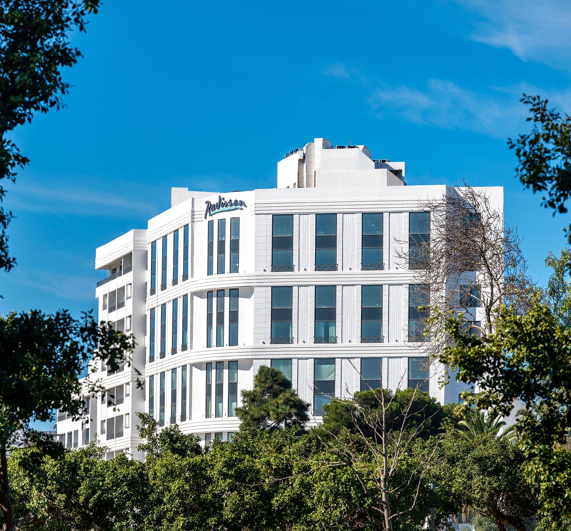 View of the hotel from the park
