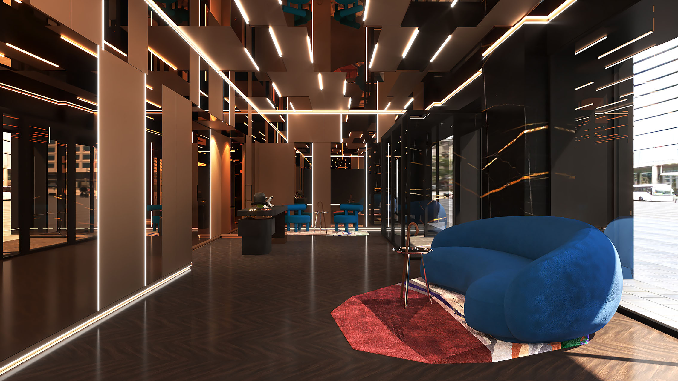 Hotel Entrance - all images are renderings