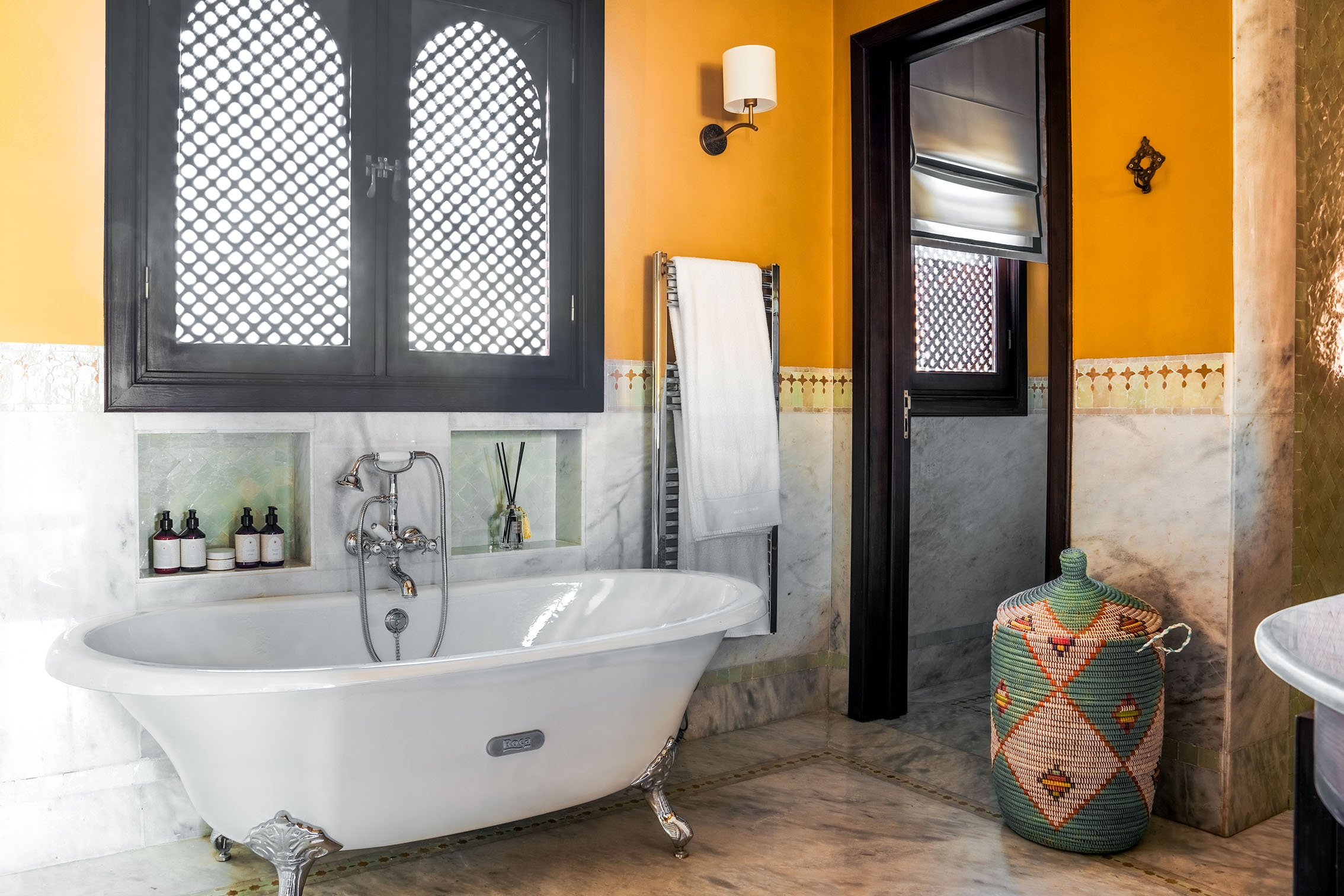 Bathroom of the striking newly designed three-bedroom Riads.